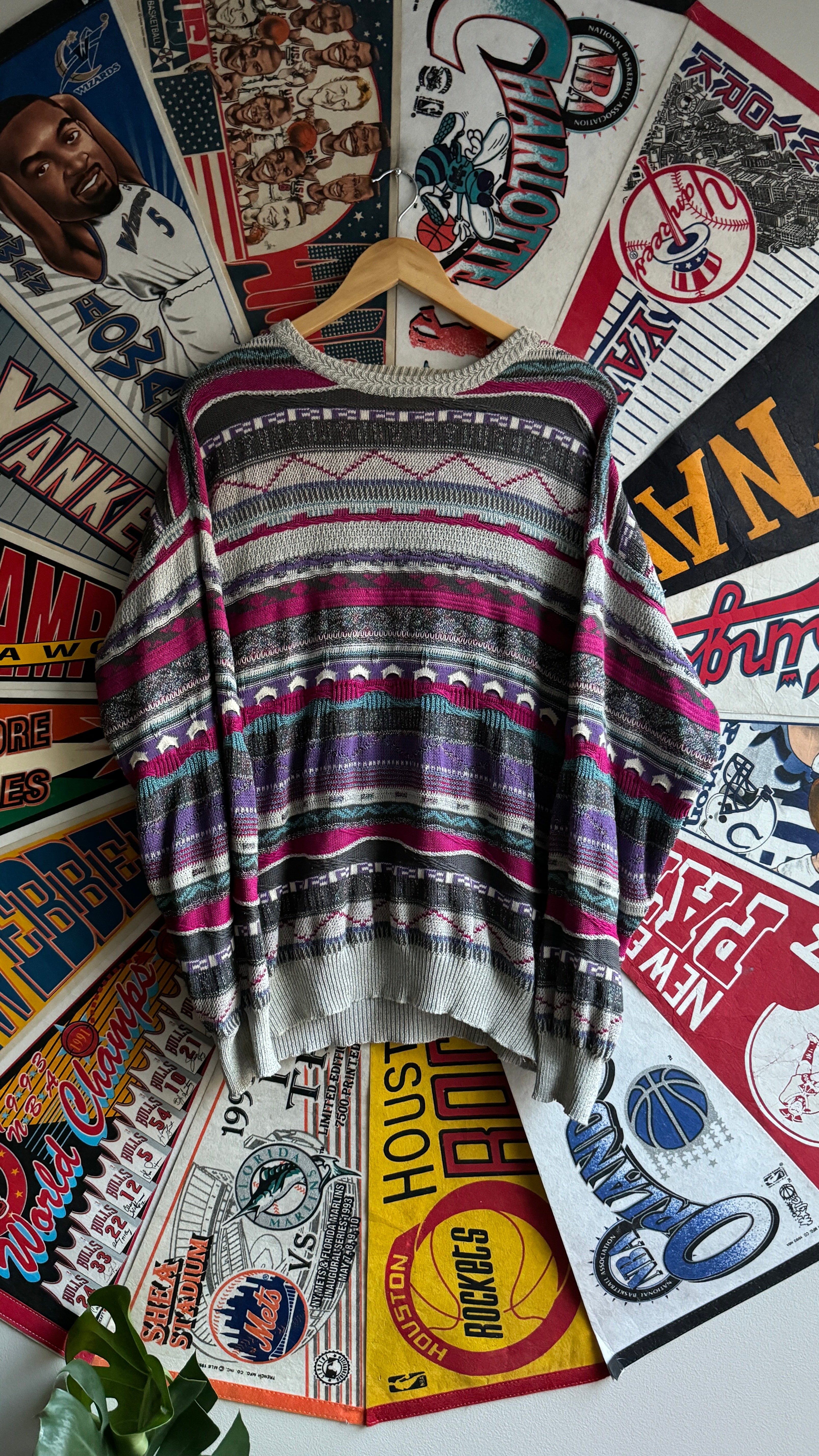 90s Pronto-Uomo 3D Knit Sweater - Large | Retrospect