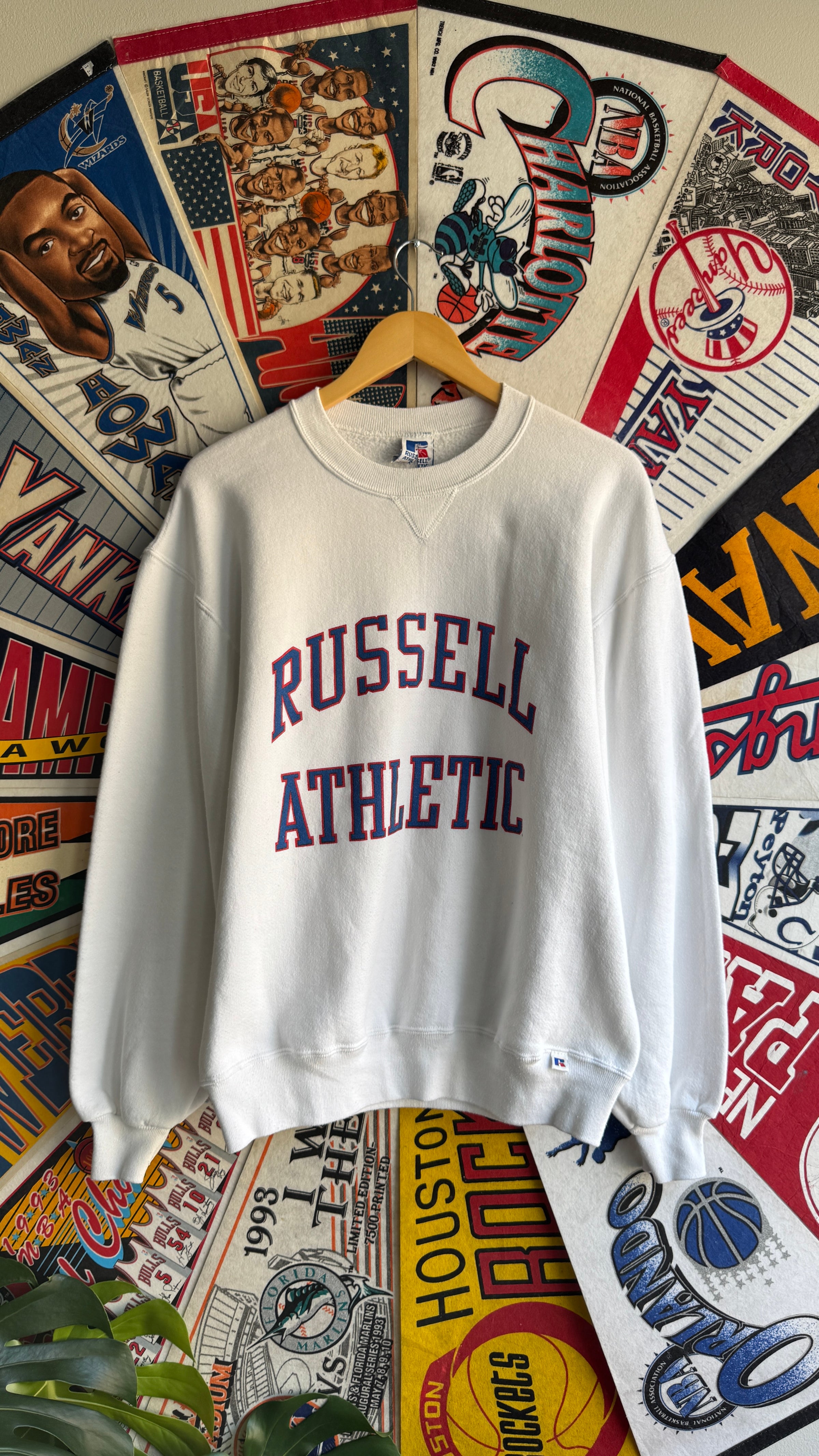 90s Russell Athletic Spellout Crewneck - Large | Retrospect
